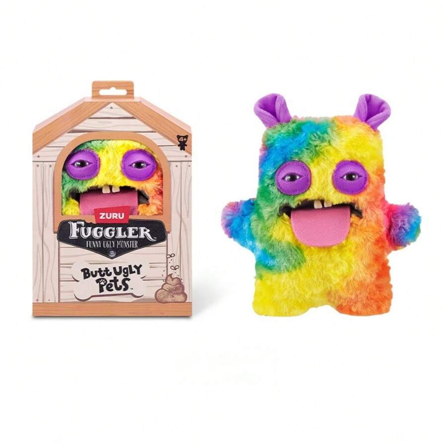 Spin Master Official Genuine - Cute Yet Ugly Monster Pet Series Plush Toys, Unique And Adorable Collectible Dolls - Fuggler Pet Monster-meaty Monster#15731B - View 1