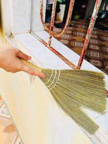 Mangcao Woven Small Broom,Handmade Natural Broom Grass Brushes,Compact Desktop & Balcony Cleaning Tool,Mini Living Room Desktop Sofa Dust Removal And Cleaning Soft Broom, Grass Made Small Broom For Sweeping Dust,For Living Room, Tea Tray, Keyboard,Durable Sturdy Design For Home, Office, Hotel Use, Office Cleaning Supply, Rustic Appearance, Artisanal Craftsmanship - Multicolor - View 8