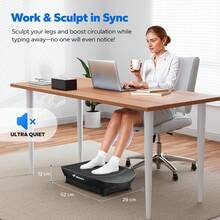 MERACH Vibration Plate, Quiet Compact Vibrating Plate Exercise Machine For Shaping And Relaxation , Auto Or Manual Speed Control, Comfortable Silicone Pad, LED Display - 英規插(220-240V) - 查看 9