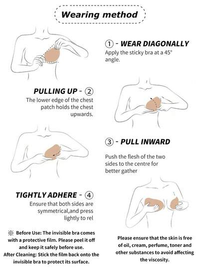 Pair Of Push Up Adhesive Bras: Silicone Backless Nipple Stickers, Self Strapless Mango Shaped Bras, Invisible Bras Dresses Wedding Gowns view 10