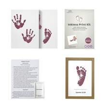 Milestone Inkless Hand And Footprint Kit, Newborn Baby Footprint Ink Pad For Dog Paw Print Kit, Clean Touch Baby Foot Printing Kit, No Ink Baby Footprint Ink Pad, Newborn Inkless Pad Baby Shower Easter Gifts Things For Girls/Boys - Black - View 37