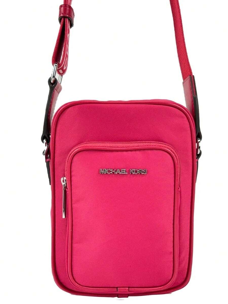 Michael Kors Khai North South Pocket Crossbody Bag - Màu Hồng Tươi - Xem 1