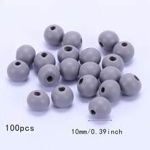 100pcs Wooden Beads, For Handmade DIY Necklace, Earrings, Bracelets, Christmas Decorations, Beading Supplies