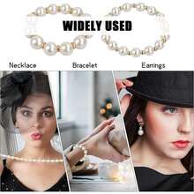 Juego De Cuentas Espaciadoras, 720 Piezas Cuentas De Cristal Redondas 4/6/8/10/12mm Perlas Para Manualidades, Con Cuentas Espaciadoras Doradas De 5 Formas Para Hacer Joyas, Aretes, Bisutería Pulseras - 1 - Ver 4