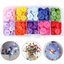 50g/Pack Assorted Colorful Resin Buttons, Suitable For DIY Handmade Button Art, Sewing Crafts, Clothing, Shoes, Hats, Decorations, Sewing & Knitting Supplies - Multicolor - View 9