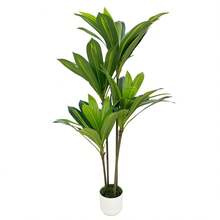 1Pc Brazilian Wood Silk Plant Artificial 4ft/5ft Faux House Plants Fake Yucca Palm Trees In Pot Realistic Dragon Tree For Living Room Home Office Decor Indoor - 彩色 - 查看 2
