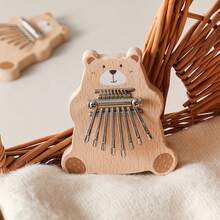 1pc Wooden Bear Squeeze Toy, Cute Children's Finger Puzzle Toy, Parent-Child Game, Christmas/Birthday Gift - Multicolor - View 6