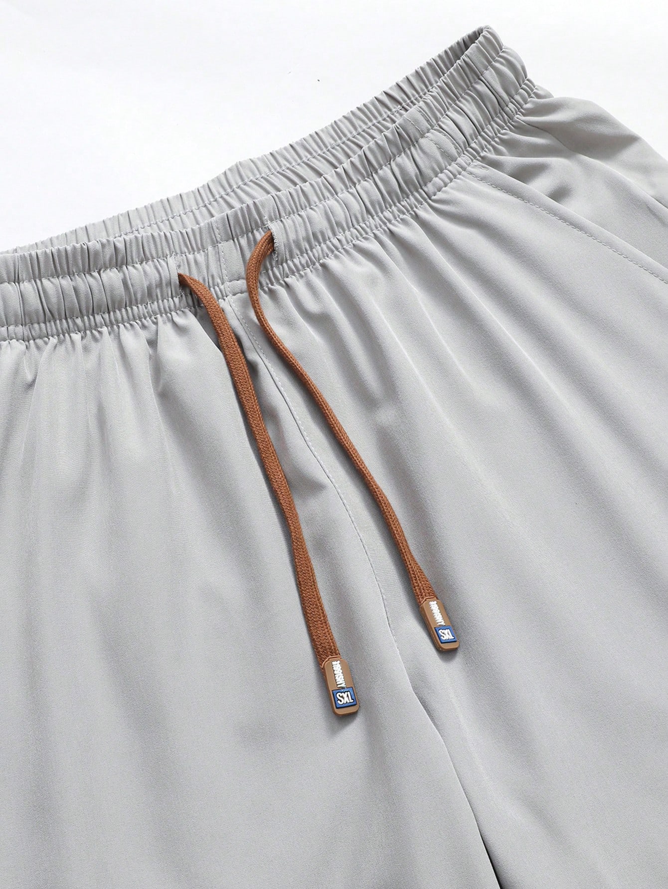 بنطلون كاجوال للرجال بخصر مرخي بحبل للربط، جيب مائ...