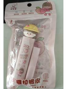 1pc Push-Pull Rubber Eraser For Children Students, Pencil Eraser With No Debris, Push-Pull Lock Design, Stationery - Multicolor - View 15