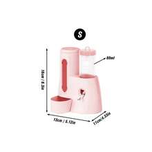 1pc Plastic Feeder & Waterer Combo, Suitable For Hamsters, Birds, 2-In-1 Automatic Anti-Leak Large Capacity, Silent Design, Anti-Bite, Detachable & Easy To Clean, Gravity Design