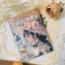 50 peças de papel para scrapbook, material adequado para diários manuais, agendas, álbuns de fotos, materiais para decoração de scrapbook, artesanato, caixa de presente com adesivo para presente de aniversário, decoração de diário, decorações de feriados para scrapbook, Natal, Halloween, Dia dos Namorados