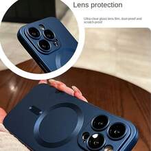 Metal Finish Soft Phone Case Compatible With Iphone 17 17 Air 17 Pro 17 Pro Max, Featuring Scratch-Resistant, Shock-Absorbing Full Camera Protection In An Ultra-Thin Design, Compatible With Iphone 13 11 16 Pro Max 15 14 12 16e - Navy Blue - View 9