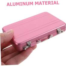 EXCEART Maletín Tarjetero Metálico Para Tarjetas De Presentación Con Cierre  Y Organizador De Escritorio Compacto Para Oficina Y Negocios - 1 - Ver 6