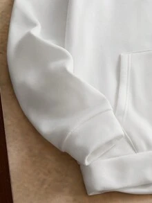 Áo hoodie nam in khẩu hiệu, chi tiết miếng vá và lớp lót nhiệt - Xem 4