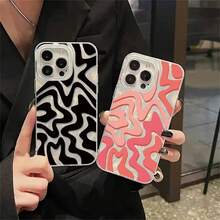Luxury Laser Wave Pattern Phone Case S24 S25 Ultra S23 S22 Plus S21 FE A16 A15 A55 A54 A53 A35 A34 A33 Cover
