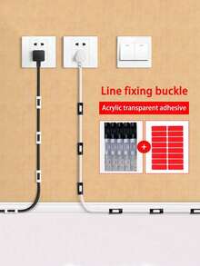 20 Stück selbstklebende Kabelclips, Kabelklemme, klebrige klare Kabelclips, Kabelmanagement-Organizer, Kabelhalter für TV-Kabel, Schreibtisch, Zuhause, Büro