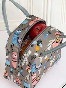 Sac à déjeuner portable, sac isotherme étanche, boîte à lunch Bento, sac d'isolation pour le dîner. Sac à lunch épais mignon pour étudiants, imprimé léopard rose, petit motif floral, pour la rentrée scolaire, sac pour le déjeuner au travail, sac isotherme pour femmes, accessoires de pique-nique, accessoires scolaires