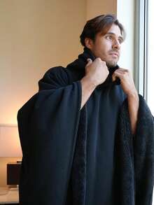 Arcane Unisex Adult Hooded Cloak Set, Oversized Wearable Blanket Poncho, Relaxing & Anxiety Relief, Loose Fit, Super Soft Faux Fur Lining - Multicolor - View 2