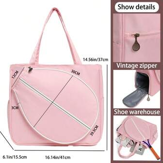 XINGNAN Large Capacity Handheld Tennis Bag, Shoulder Bag, High-Quality Badminton Bag With Separate Shoe Compartment, Adjustable Shoulder Strap, Lightweight And Comfortable For Daily Use