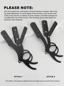 1pc Stainless Steel Men's Manual Thumb Shaving Razor With Razor Stand, New Model Shaver Kit With Double-Edged Folding Razor Blade For Shaving, Trimming