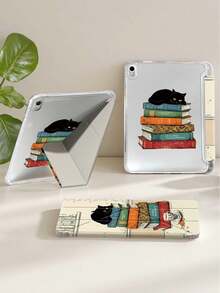 猫咪图案透明水晶平板电脑保护套。兼容 iPad 11 (2025/10.9)/Air 4/5/6/7 (2025/10.2)/Pro 11/第十代/9.7/10.5，iPad (A16) 11 英寸第 11 代 2025，兼容三星 Galaxy Tab，Kindle (第 11 代) 2022 年发布，时尚图案保护套，节日礼物，支持自动睡眠/唤醒功能。 - 彩色 - 查看 5