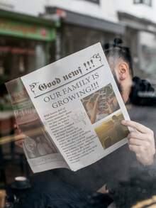 1pc Custom Newspaper, Couple Anniversary Newspaper, Can Be Personalized With Photos And Text, Personalized Couple Photos, Birthday Anniversary, Birthday Anniversary, Wedding Anniversary, Perfect For, Anniversary, Wedding - Multicolor (Retro Style) - View 3