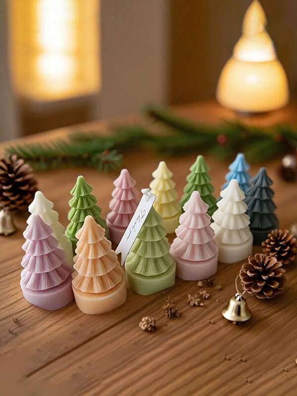 Christmas Tree Silicone Mold For DIY Candles - Easy To Make, Clean & Demold, Perfect For Holiday Decorations, Bedroom, Bathroom, And Dining Table, Ideal Christmas Gift, Candle Making Supplies, Christmas Decorations, Christmas Gifts