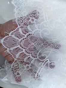 1pc Romantic, Lightweight 3 Meters Lace Trim Bridal Wedding Veil, Elegant For Outdoor, Lawn, Church Wedding Photography Fall Clothes For Women - Beige - View 2