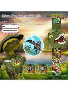 Children's Electronic Watch Dinosaur Projection Watch Educational Luminous Toy Projector Small Gift - Green - View 9