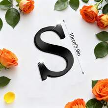 10/20厘米亚克力镜面墙贴，自带可移除字母：A-Z - 亚克力镜面层（带保护膜）+ 1厘米厚粘性泡沫背衬。双层设计营造3D效果；单层使用则呈现简约轮廓。非常适合定制姓名牌、办公室励志标语等。 - 黑色 - 查看 55