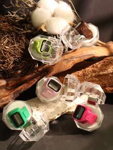 1pc/5pcs/10pcs Cute Mini High-Quality Finger Ring Tally Counter, Flower & Rhinestone Decorated Thumb Clicker Counter, Suitable For Study, Exercise, And Other Counting Activities - Multicolor - View 1