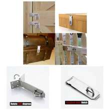 Door Hasp Lock, 5 Inch 304 Stainless Steel Safety Packlock Clasp Thickness 1.9 Mm, Brushed Steel, DL130 - BN - 1 + 5Inch-Chải - Xem 1