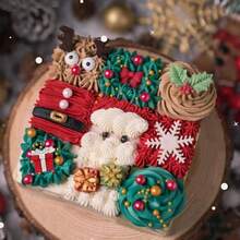 Christmas Silicone Molds Christmas Tree Fondant Mold Christmas Bell Gingerbread Snowflake Reindeer Holly Leaves Molds For Xmas New Year Party Cake Cupcake Decoration Set Of 6