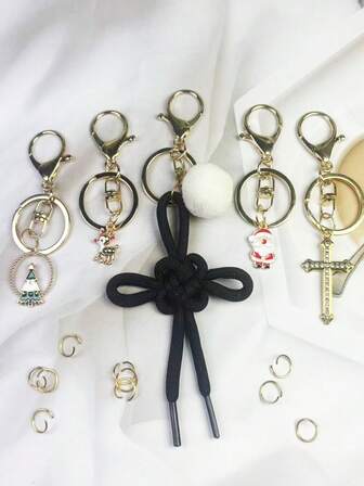 Nytt enkelt kors, julnyckelringshänge, personlig kreativ hängande dekoration, moderiktig nyckelringstillbehör för väska