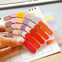 100 قطعة، نوع واحد من ملصقات الفهرس الشفافة التدرجية، لوازم مدرسية، كتب مدرسية للطلاب، ملصقات تمييز السجلات المشروع، مصنوعة من مادة البلاستيك البولي إيثيلين، مواد تصنيف المكتب، تمييز الأوراق، للاستخدام - متعدد الألوان - مشاهدة 2