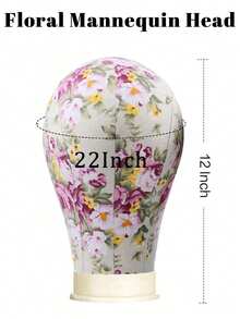 22 Inch Canvas Wig Head Model With Stand And Installation Holes, Suitable For Dynamic Wig Making, Low Irritation Canvas Wig Head Model For Women, Hair Styling, Wig Making And Display - Multicolor - View 8