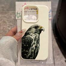 Fierce Animals 1pc Vintage Stylish Eagle Pattern TPU Material Phone Case Compatible With IPhone 17 Pro Max/17/16 Pro Max/15/13/12/11, S20 FE/A15/S24/A55, Redmi Note 11/12/13 Pro, Full Coverage Anti-Drop Soft Protective Cover