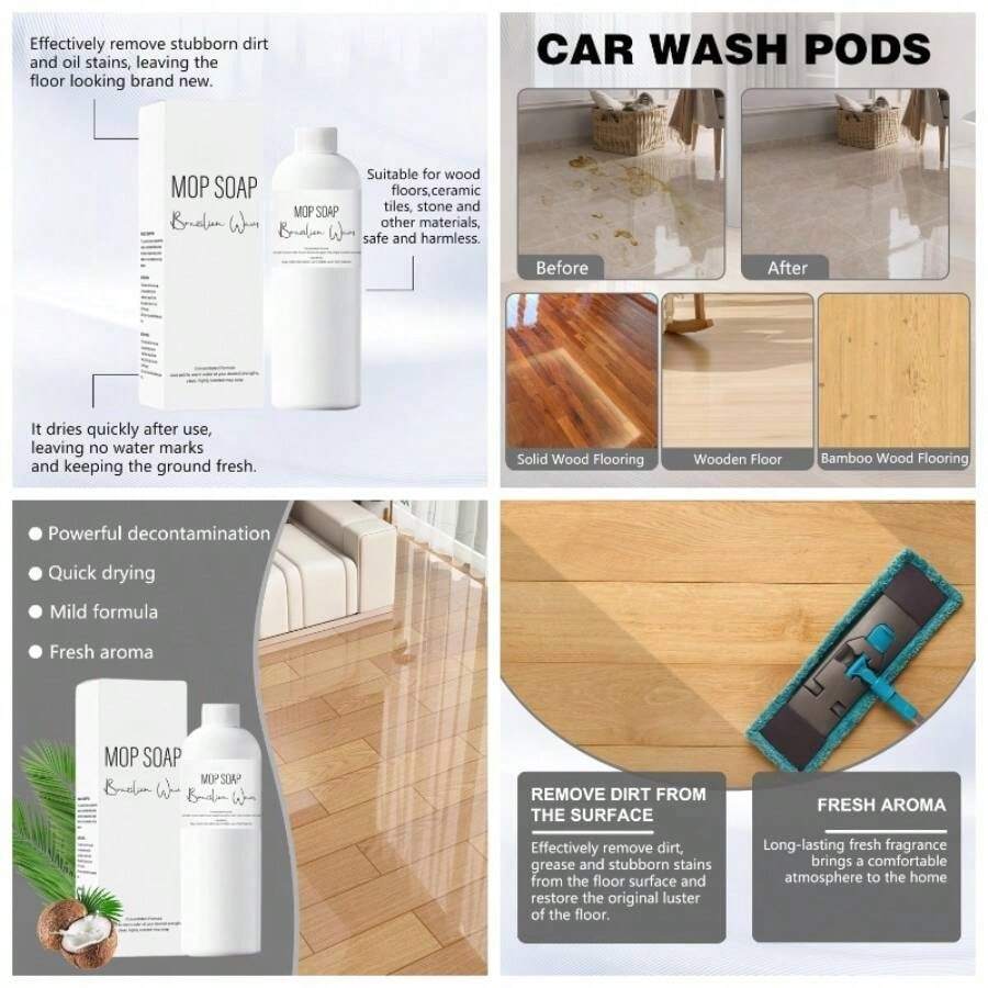 Mop Soap Brazilian Waves, 2025 New Mop Soap Scented, Luxury Mop Soap, Mop Soap Floor Cleaning 120ml - ban đầu - Xem 1