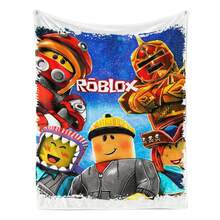 1pc Game Cartoon Print Flannel Blanket, Soft Polyester Fiber Blanket, Suitable For All Seasons, Comfortable Bed Sheets, Sofas, Camping, Travel, Office Essentials, Perfect Holiday Gifts, Couple Gifts, Multiple Sizes To Choose From, Pet Friendly Home Decoration, Party Decoration, Lightweight And Durable Design, Modern Style, Pet Owner's Choice - 彩色 - 查看 15