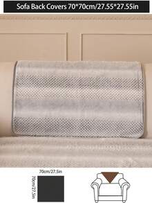 1pc Autumn/Winter Plush Thickened Warm Sofa Cushion Cover, Modern Minimalist Non-Slip Sofa Seat Pad, Dust-Proof And Washable Sofa Slipcover, Light Gray Fresh And Fashionable, Soft And Fade-Resistant, Pet-Friendly Protective Cover, Adjustable For Corner Sofa, Suitable For Bedroom, Office, Living Room Combination Furniture, L-Shaped Sofa And 1/2/3/4-Seat Sofa