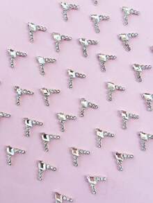 15 sztuk francuskich diamentowych ozdób do paznokci z kryształkami, stopowe kryształki do paznokci, akcesoria DIY, 3 kolory mieszane