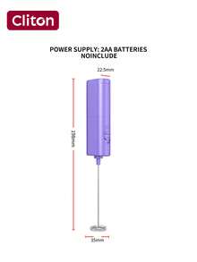 CLITON 1pc, Requires 2 AA Batteries, Powerful Electric Milk Frother, Mini Milk Frother, Battery Powered (Batteries Not Included), Drink Mixer, Handheld Electric Milk Frother, Can Produce Rich And Creamy Milk Foam, Suitable For Matcha, Latte, Cappuccino, Hot Chocolate, Coffee And Other Beverages. - Multicolor - View 14