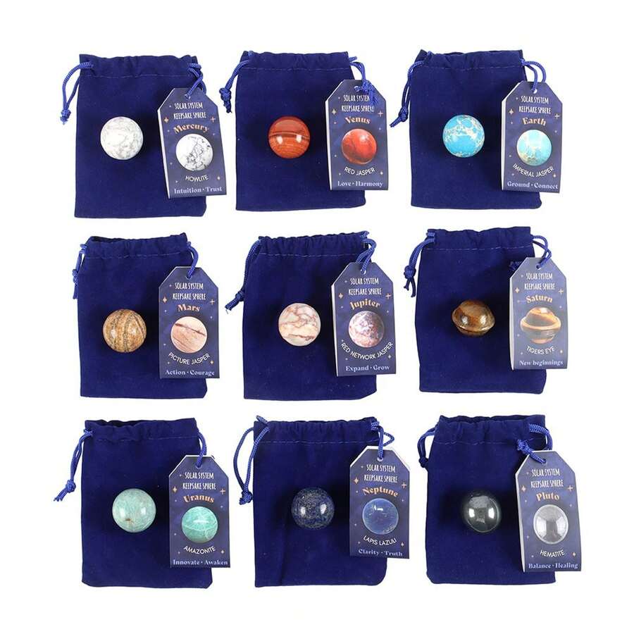 Something Different Gemstone Solar System Drative Crystal Set (Pack Of 18) (Multicoloured) - 100% Mixed - (SD6545) - Multicolor - View 1