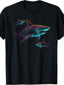 Great White Shark Ocean Fish Shirt T-Shirt - 款式18 - 查看 1