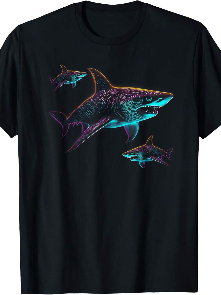 Great White Shark Ocean Fish Shirt T-Shirt - 款式18 - 查看 1