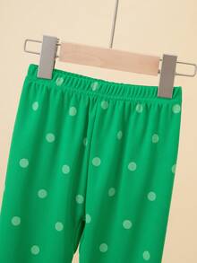 Set de 2 piezas de pijama de invierno con estampado de coche de dibujos animados navideños para niños, que incluye top de manga larga gruesa y pantalones - Multicolor - Ver 6