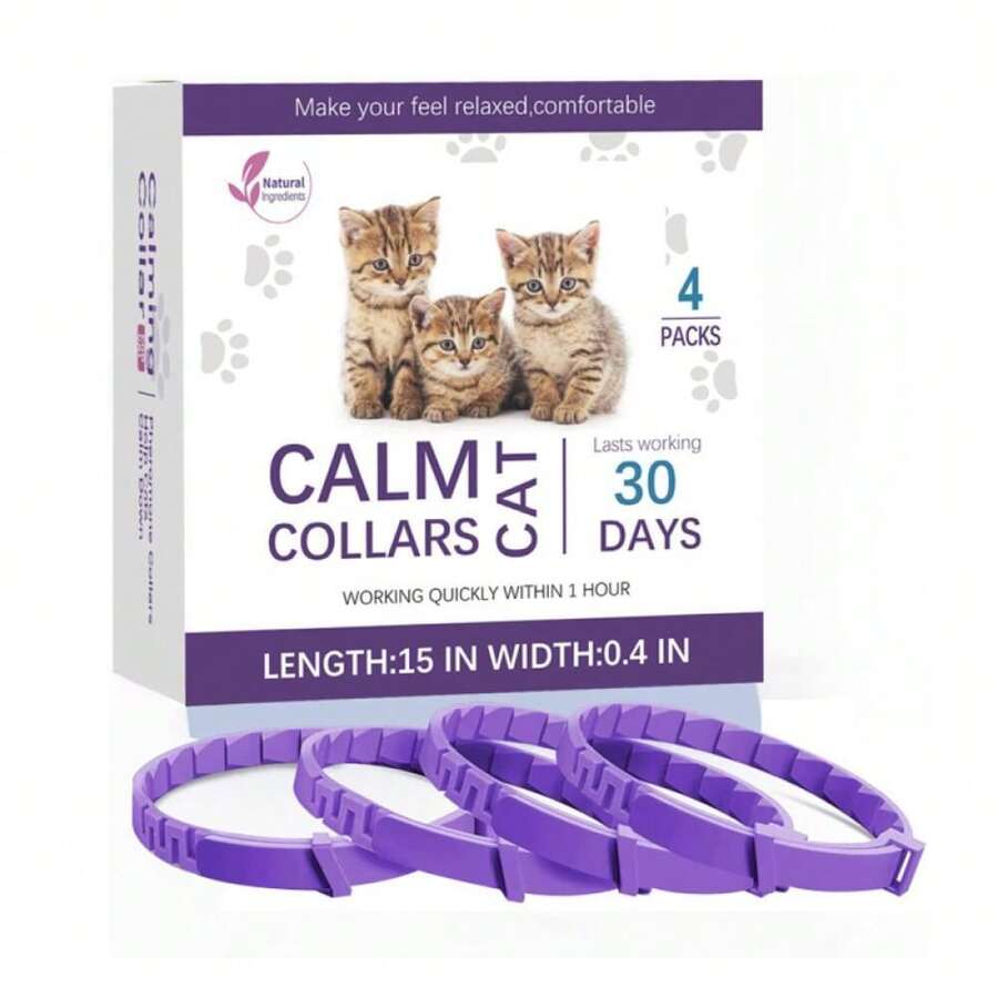 Pet Calm Collar Cat Pet Calm Anxiety Relief Collar - Purple - View 1