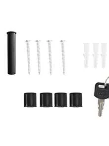 Wall Mounted Post Box With Newspaper Holder, Keys, Easy To Install, Modern Design, Charcoal Grey/Silver - Grey - View 3