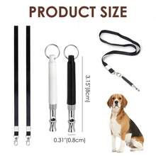 Rofusn 2 Pack Dog Whistle, Dog Whistle To Stop Barking Neighbors Dog, Adjustable Ultrasonic Silent Dog Whistle, Professional Recall Dog Training Whistles, With Lanyard - Đen và trắng - Xem 2