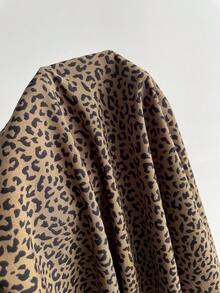 Rusttydustty Sukienka w stylu boho vintage z nadrukiem w panterkę, dekoltem w serek i marszczeniami w talii, idealna na Nowy Rok i Walentynki - Kawowy brązowy - Zobacz 8